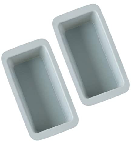 Alipis Silicone Baking Mold Rectangular Toast Mold Blue 2pcs Set Versatile for Cake Bread Mousse