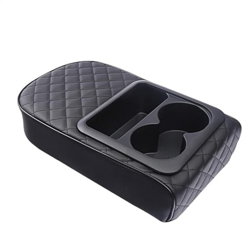 Autozentrum Konsoleabdeckung | Zwischen Sitz zentraler Konsolenabdeckung - 35x21 cm/13.78x8,27 Zoll Armlehnenkasten, wasserdichte Auto -Innenraumbox mit Tassenhalter für die meisten Automodi