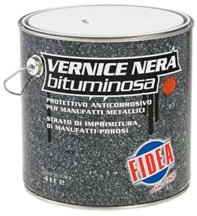 Generico Vernice nera bituminosa, protettivo anticorrosivo per metallo, imprimitore per legno, strutture murarie, guaine