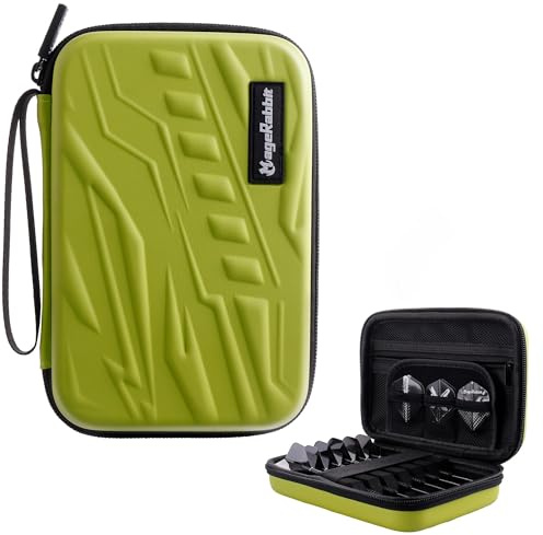 MageRabbit Darttasche für 6 Darts, Professionelles Dart Etui mit Aufbewahrung für Spitzen, Schäfte und Flights (Green)