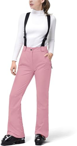 33,000ft Damen Skihose Wasserdicht Hosenträgerhose Warme Softshellhose | Winddichte Snowboardhose, Gefütterte Schneehose, Skilanglaufhose, Thermohose, Wanderhose Outdoorhose Ski Pant für den Winter