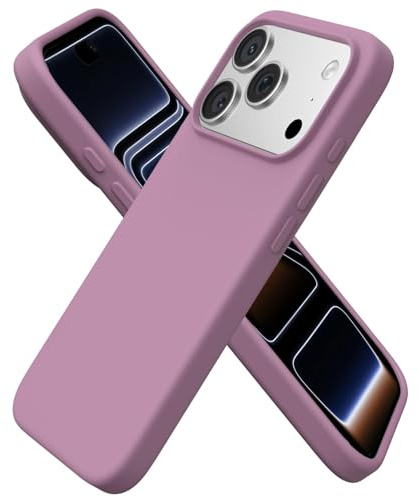 ORNARTO für iPhone 17 Pro Hülle aus Silikon 6,3 Zoll - Lila Flieder | Premium Flüssigsilikon, dünne Handyhülle, weich und griffig, tolle Haptik, stoß- und kratzfest, große Farbauswahl