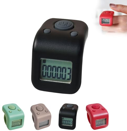 Compteur de tours et de scores de gym – Compteur à 6 chiffres rechargeable avec écran LED, étanchéité IP65 – Pour les tours de natation, les tours de boxe, les entraînements HIIT – Design portable