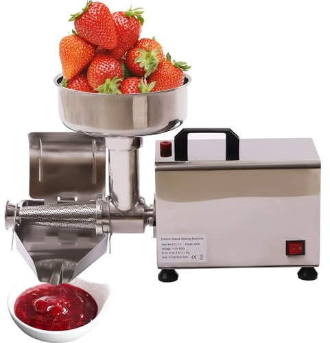 Macchina Elettrica Per Passare Il Pomodoro Colino elettrico, macchina per la macinazione commerciale, 450 W, pressa per marmellata in acciaio inossidabile con imbuto grande da 8,4 pollici, m