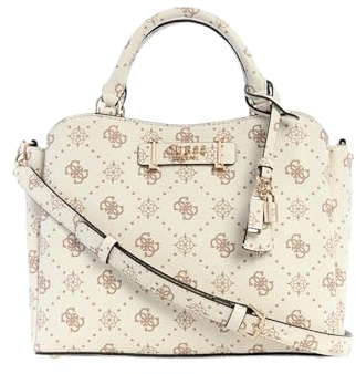 GUESS borsetta borsa a tracolla Silia Girlfriend Satchel Vanilla Logo avorio