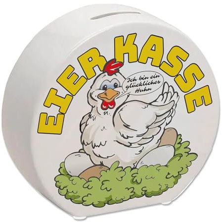 Eierkasse Spardose - ich Bin EIN glückliches Huhn Eierkasse lustige Sparbüchse für Ostergeschenk oder Geburtstagsüberraschung
