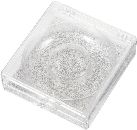Organizador de Pestañas Vacío 6 Piezas Plástico Plata | Caja Transparente de Almacenaje, Bandeja y Tarjetas Inferiores Brillantes, Ligera y Fácil de Usar