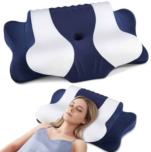 DONAMA Nackenkissen Memory Foam, 2 in 1 für Seiten- & Rückenschläfer | Höhenverstellbar 10/13 cm, für Bauchschläfer, waschbarer Bezug, 64x39x10/13 cm, langlebiger Memory-Schaum, zertifiziert