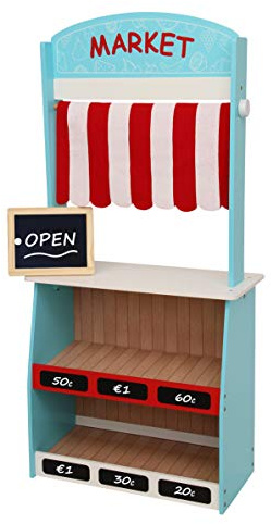 Bayer Chic 2000 2-in-1 Kaufladen & Puppentheater | Holz | Mit Tafel | Multifunktionaler Spielspaß: Kaufladen & Kasperltheater in einem. Stabiles Holz. Inkl. Tafel für Angebote oder Vorstellungen.