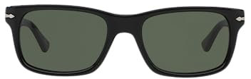 Persol Unisex Classics Sonnenbrille, Schwarz (Gestell: Black Glas: Grey 95/31), Large (Herstellergröße: 58)
