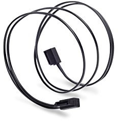 SilverStone SST-CP11-500 - Ultra Thin SATA III 6 Gbps Cable, laterial 90° angled, super low profile connectors, 50cm