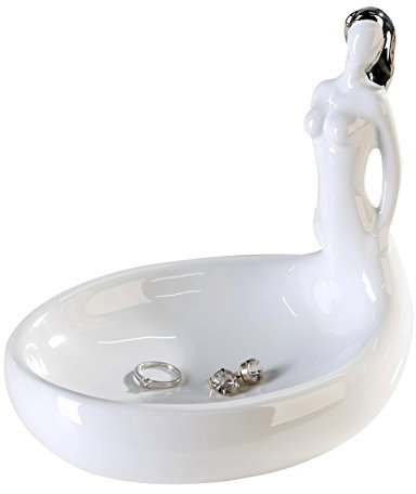 Casablanca GmbH & Co.KG Schale Mermaid Keramik 22 cm Meerjungfrau Seifenschale Schmuck Figur Bad
