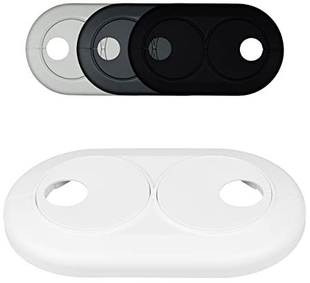 FUX 3 Pcs Cache Tuyau Rosace Radiateur 22mm Blanc - Rosace Double pour Coffrage PVC