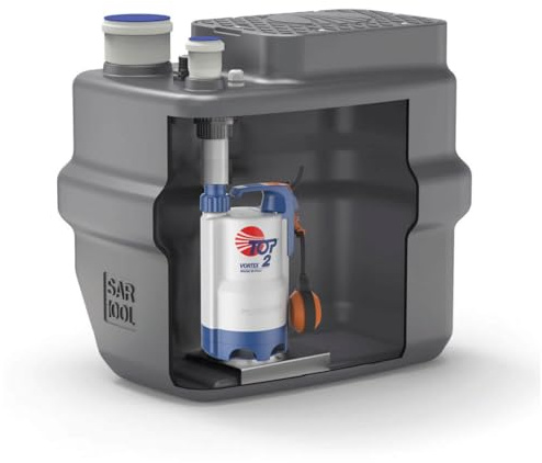 Station De Relevage 220v Pedrollo Sar 100 Top 2 Vortex 100l Eaux Usées 6 M3/h
