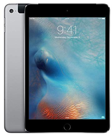2015 Apple iPad Mini 4 (7.9 inch, WiFi + Cellular, 128GB) Space Grey (Renewed)