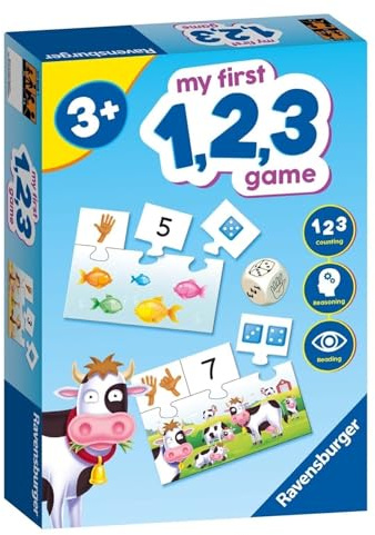 Ravensburger My First 1,2,3 Educational Games for Kids Age 4 Years Up - Ideal for Early Learning & Development
