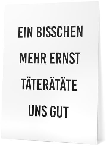 Papierschmiede® Bilder Home XXL Kunstdruck B2 (50x70 cm) Spruch Poster Zuhause Schrift Bild Wanddeko in schwarz weiß, Sprüche für Wohnzimmer Büro Küche, Täterätäte