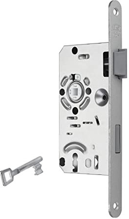 SOTECH Serratura per Porta BKS Serratura a Cilindro Classe 1 Entrata 55 mm Frontale 20 mm DIN Distanza Destra 72 mm Serratura da Infilare a Cilindro