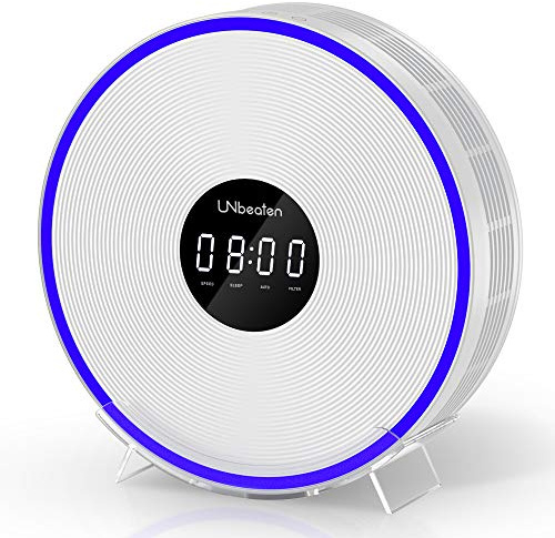 Purificatore d'aria Unbeaten Air Purifier con filtro H13 HEPA, per appartamenti fino a 55 m², filtro dell'aria con potenza del filtro al 99,97%, contro fumo, polvere, odori, polline, allergeni, bianco