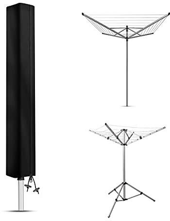 Universal Large Washing Line Cover for Brabantia Dryer(180x18x18cm) | Oxford Material, Waterproof, Anti-UV, Windproof with Drawstring, Clothesline Cover with Zip and Storage Bag