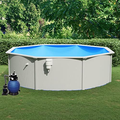 SKM Piscina con bomba de filtro de arena, 460 x 120 cm (131,5) kg