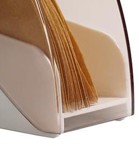 Kunststoff-Kaffeefilterhalter mit Abdeckung, Filterpapier, Staubdichte Aufbewahrungsbox, Spenderregal (Weiss)