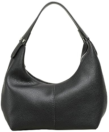 Pochette da donna Y2k Tote borsa ascellare borsa a mezzaluna borsa in pelle vegana borsa a tracolla carino borsa da sella portafoglio, nero