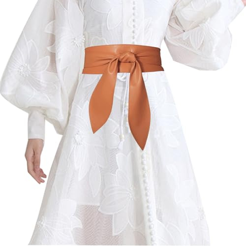 SUNTRADE Frauen Gürtel Wrap Around Breiter Bund Geknotet Gürtel für Kleid