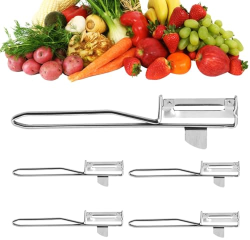 Lnhgh Pelador de verduras, pelador de patata,5 piezas pelador de frutas y verduras de cocina | Pelador portátil de acero inoxidable, Gadgets de cocina de agarre cómodo para
