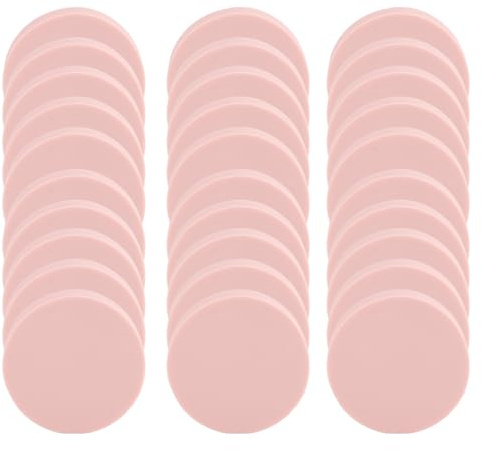 Buachois 30 Stück Gummi Schnitzblöcke, 5 cm Durchmesser Rund Gummistempel Blöcke, Rosa Stempelblöcke Schnitzen Gummiplatte Gummiblock für DIY Basteln Handwerk Stempel Gravur Bastelbedarf Postkarten