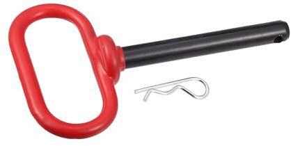Hihaha 1/2 x 3 5/8 Inch Trailer Towing Handle Hitch Clevis Pin and Clip for Lawn Mower Trailer Towing Cargo Boat RV Car Truck Bike Tractor Tow Hitch Lock Pins Red Durable Material