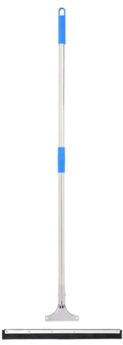 Brokky Floor Squeegee 45.5x119.5 cm Steel and Rubber-Floor Squeegee with Squeegee Long Handle, Floor Wiper, Outdoor/Indoor Wet Room Floor Squeegee Heavy Duty, Ideal Squeegee Mop for Home