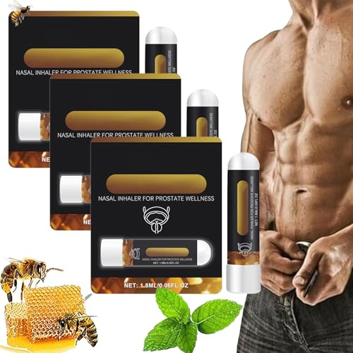 Inhalador Nasal ProstaVibe Bee Wellness, Inhalador Nasal - Inhalador Prostavibe Bee, Inhalador Nasal Para Próstata, Aerosol Nasal Para El Bienestar De La Próstata (3 piezas)