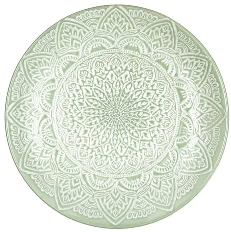 Lot de 6 Assiettes Plates Sahara 27cm Vert