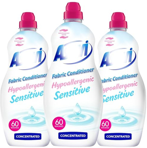 Sensitive Fabric Softener, Long-Lasting Flower Scented Laundry Conditioner, Concentrated Liquid for 60 Washes, Fresh Spanish Cleaning Products Fragrance, 1380ml