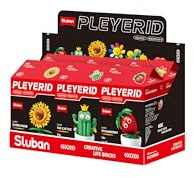 Sluban Pleyerid Creative Life Bricks Building Set, Garden Plants Collection with Sunflower, Cactus and Strawberry Figures, M38-B1073