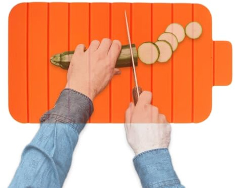 Patifirst Planche À Découper Portable, Tapis de Découpe en Silicone, Planche À Découper Pliable Pour Viande Légumes Et Fruits Idéale Pour Camping Barbecue Et Voyage