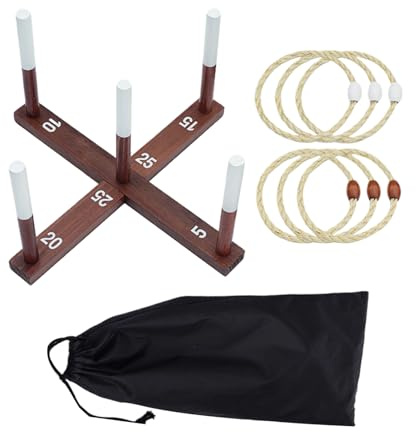Kanoauo Juego de lanzamiento de anillos para adultos – Juegos de fiesta para niños al aire libre con bolsa de transporte para jardín, patio trasero, camping, picnic, fiestas familiares, fiestas de