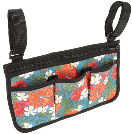 TOYZFRIENDY Sacoche Latérale pour Fauteuil Roulant Oxford PU Capacité Spacieuse Suspendue avec Sangles pour Déambulateur Scooter et Aide Marche Rangement Pratique pour Téléphone et Clés