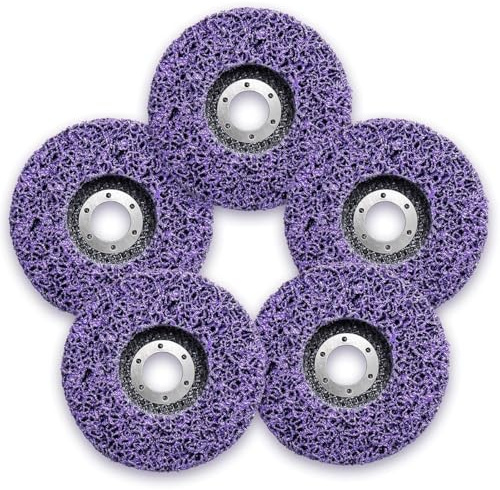 Strip Discs Stripping Wheel 115mm 4.5inch Paint Remover Discs Wheel Paint Removal Disc Rust Removal Cleaner Grinding Wheel for Angle Grinder Clean Remove Paint Coating Rust (Purple 5PCS)
