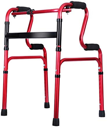 KRXSOBNV, Andador 2 en 1, Ayuda for Caminar, Plegable, Ligero de Aluminio, for Personas Mayores,Andador(Red)