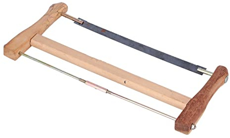YWBL-WH Ramsåg Träbearbetning, Handtag Av Teak, Blad Av Manganstål, Träbearbetare, Snickare, Lätt Att Använda med Olika Mönster, Hjälper Mycket Vid Träbearbetning (Liten storlek (400 mm))