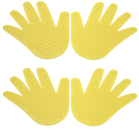 YIZISECCE 2 par handformade markörer, halkfri palmpunktmarkör, koordinerande träningsblad för barn, Gul, tillfällig