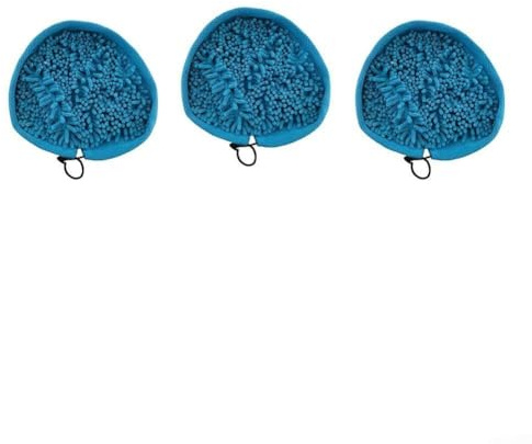 Pumixiy Triangular para mopa de vapor, paquete de 3 paños de limpieza lavables de microfibra coral para limpiadores a vapor con cordón