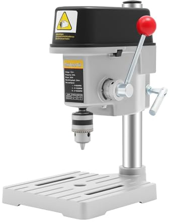 Mini Benchtop Drill Press - 340W 110V 3-Speed Precision Drilling Machine, CNC Chuck for Metal, Wood & Jewelry DIY with Vertical & Angled Holes