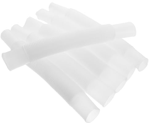 JEWEDECO Set di 6 Tubi per Lavatesta da 70 cm in PVC Bianco, Adatto a e Pazienti Costretti a, Facile Da Installare e Trasportare