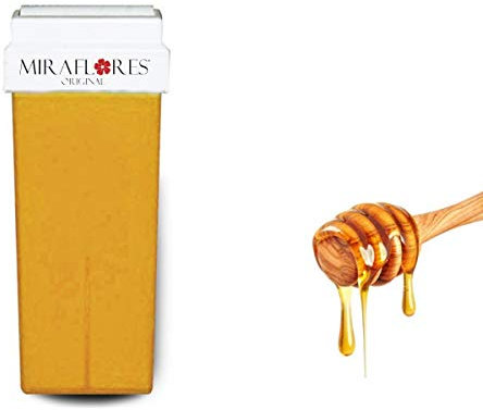 Cartucho de recarga con Miel Natural para rodillo Roll-On para la depilación. Cera depilación liposoluble para encerar - Miraflores Original MADE IN ITALY - 100ml 24pz