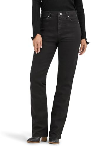 Lee Women's Relaxed Fit All Day Straight Leg Pant Black 4 Short