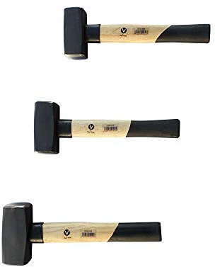 Fäustelhammer Hammer Schlosserhammer Stielschutzkragen 800/1000/1500g 3 tlg Set