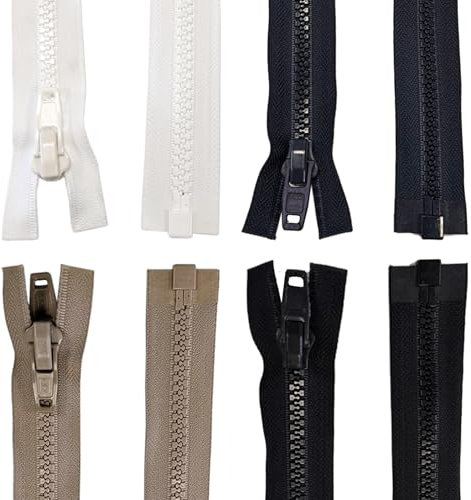 TENDEEVOLUTION Cerniera Lampo Nautica in Nylon con Catena da 10 mm e Cursore Divisibile, in diversi colori e misure. Zip Cerniera Ricambio per Tendalino Barca, Cuscineria, Camper (Blu, 200 CM)